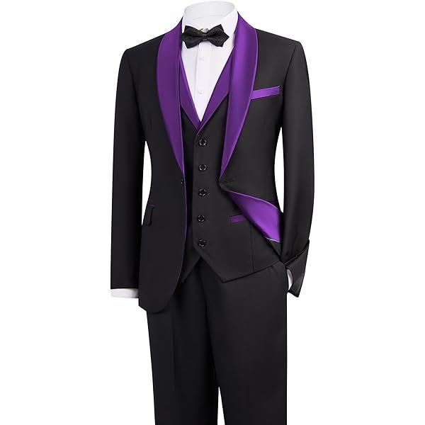 Men's Suit 3-Piece Slim Fit Shawl Lapel Wedding Tuxedo Formal/Casual Blazer Jacket, Waistcoat, Pants Set