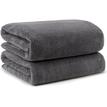 Bath Towels Pack of 2(27'' x 54'') - Soft Feel, Highly Absorbent, Quick Drying Microfiber for Body, Sport, Yoga, SPA, Fitness - Grey