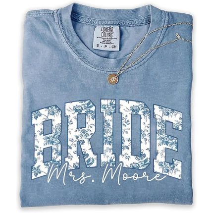 Personalized Mrs Shirt for Bride, Future Mrs Shirts, in My Engaged Era T-Shirt, Wedding Gifts 2025 2