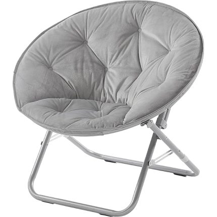 Micromink Foldable Saucer Chair, Grey